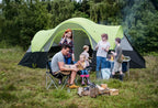 unp 10-Person Camping Tent, 18ft x 9ft x 78in, 2 Rooms, 5 Mesh Windows