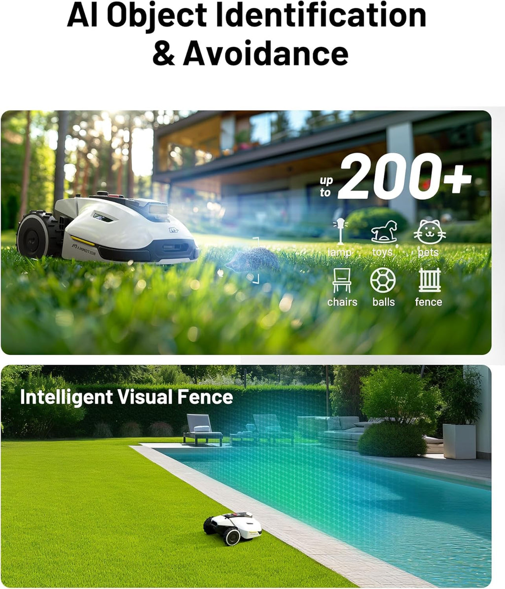 Mammotion YUKA Mini 500H Robotic Lawn Mower, 0.12 Acre, White - 500H