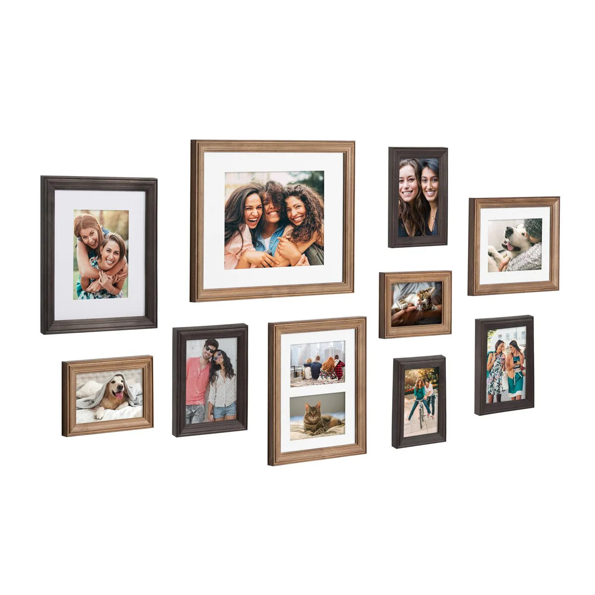 10-Piece Wood Gallery Wall Picture Frame Set - 11 x 14 in