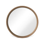 Classic Farmhouse Round Wooden Frame Wall Mirror - 24-inches, 28-inches, 32-inches
