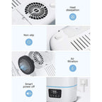 3-In-1 Baby Bottle Steam Sterilizer And Dryer, 9 Bottles, White