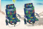 Backpack Beach Chair 2 Pack, Tropical Foliage/Dark Blue - 2622206