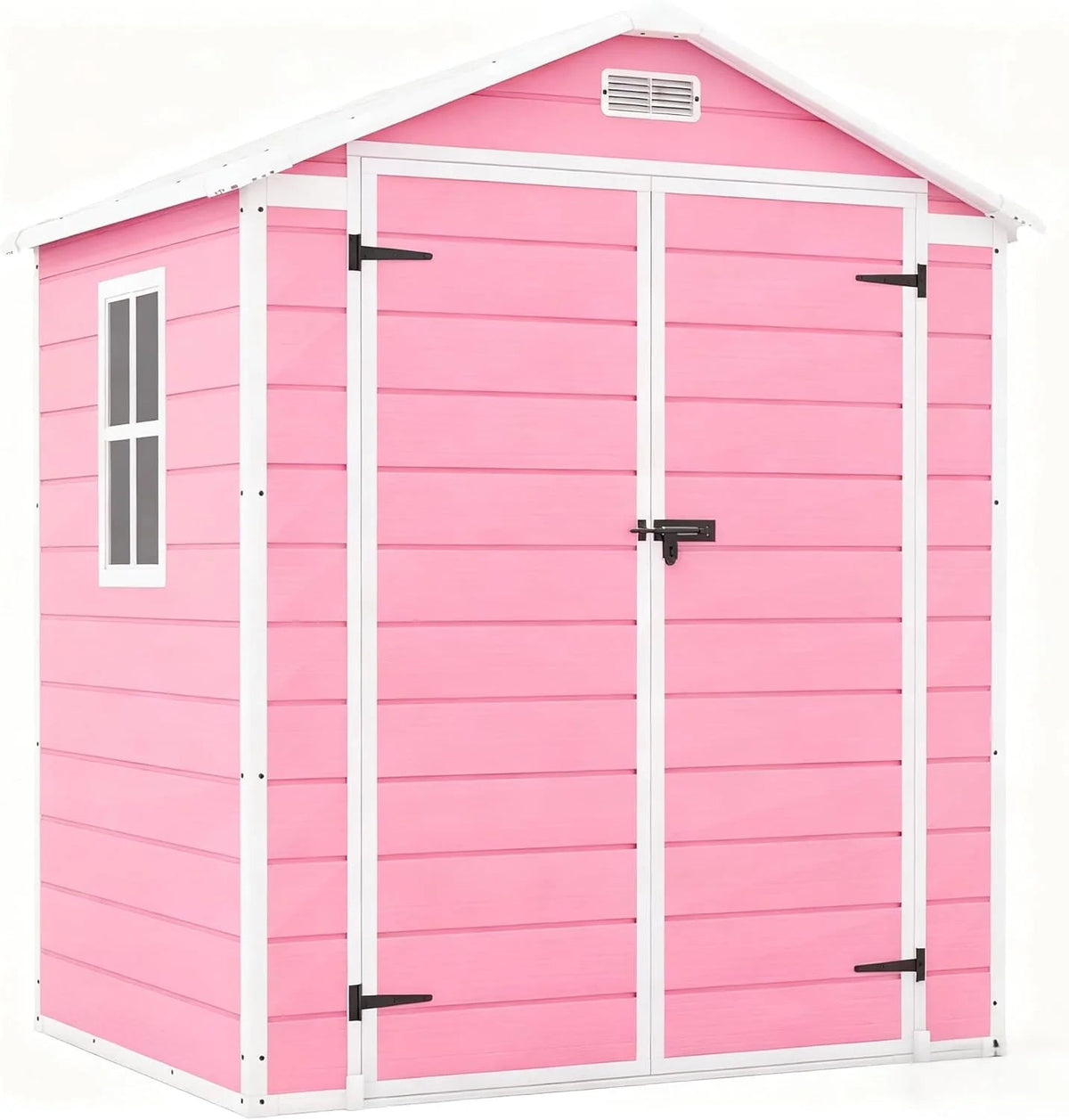 Patiowell 6x4 FT Resin Outdoor Storage Shed With Floor - Light Gray