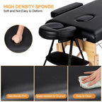 Yaheetech Portable Foldable Massage Table With Adjustable Headrest - 25in To 33.3in