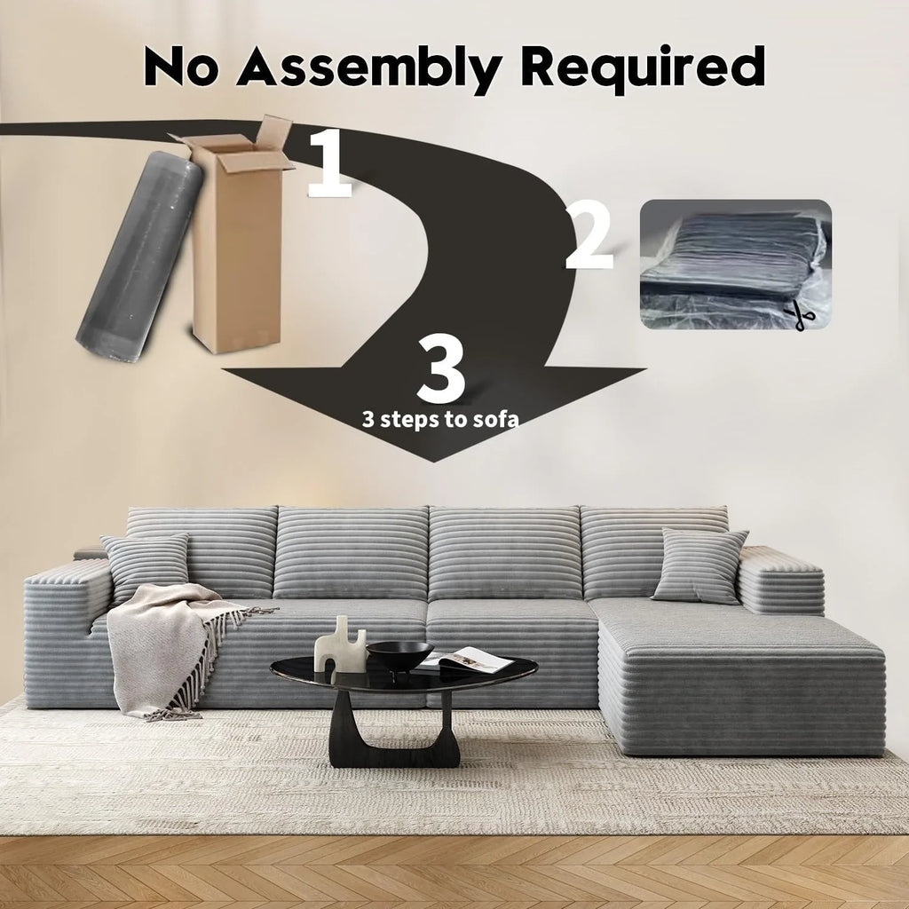 Settab Modular Sectional Sofa, 2 Seater Left-Facing Chaise, Black, 68.9 inch D x 107.5 inch W x 36.3 inch H