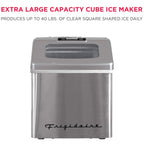 Frigidaire Countertop Clear Square Ice Maker, 40 lbs. Per Day - Stainless Steel
