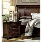 5-Piece Classic Brown Cherry Platform Storage Bedroom Set