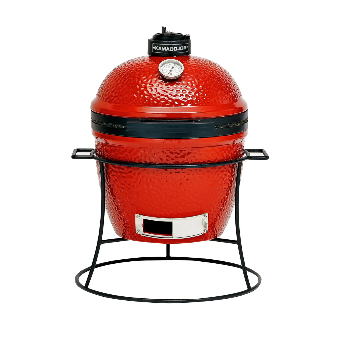 Charcoal Ceramic Grill With Cast Iron Stand - Joe Junior Grill + Cover + Plate