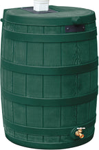 Good Ideas Rain Barrel 50 Gallon Faux Wood Plastic - Rain Wizard 50