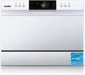 COMFEE' Countertop Dishwasher, 6 Place Settings, 8 Programs, Whole Black - CDC22P1BBB