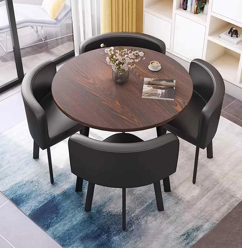 4-Person Round Conference Table And Chair Set