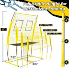 Adjustable Volleyball Training Net System 8x11 Feet With Volleyball