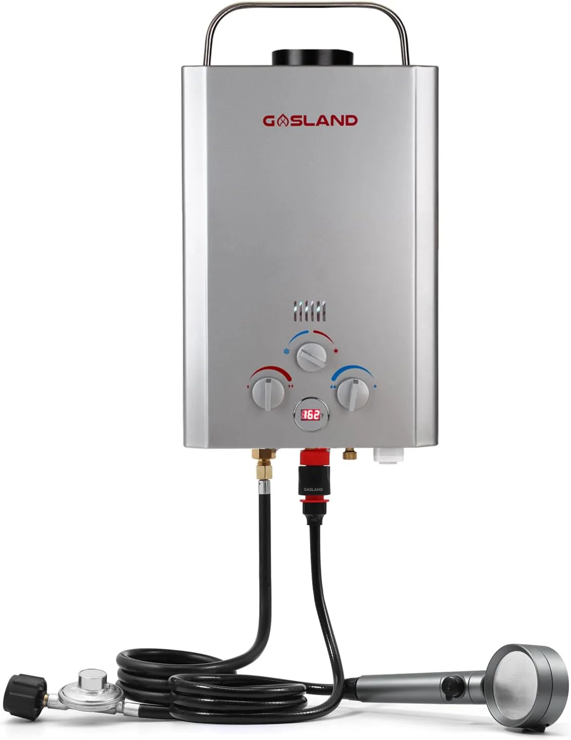 GASLAND Portable Outdoor Propane Tankless Water Heater 6L 1.58 GPM Silver - BE158S