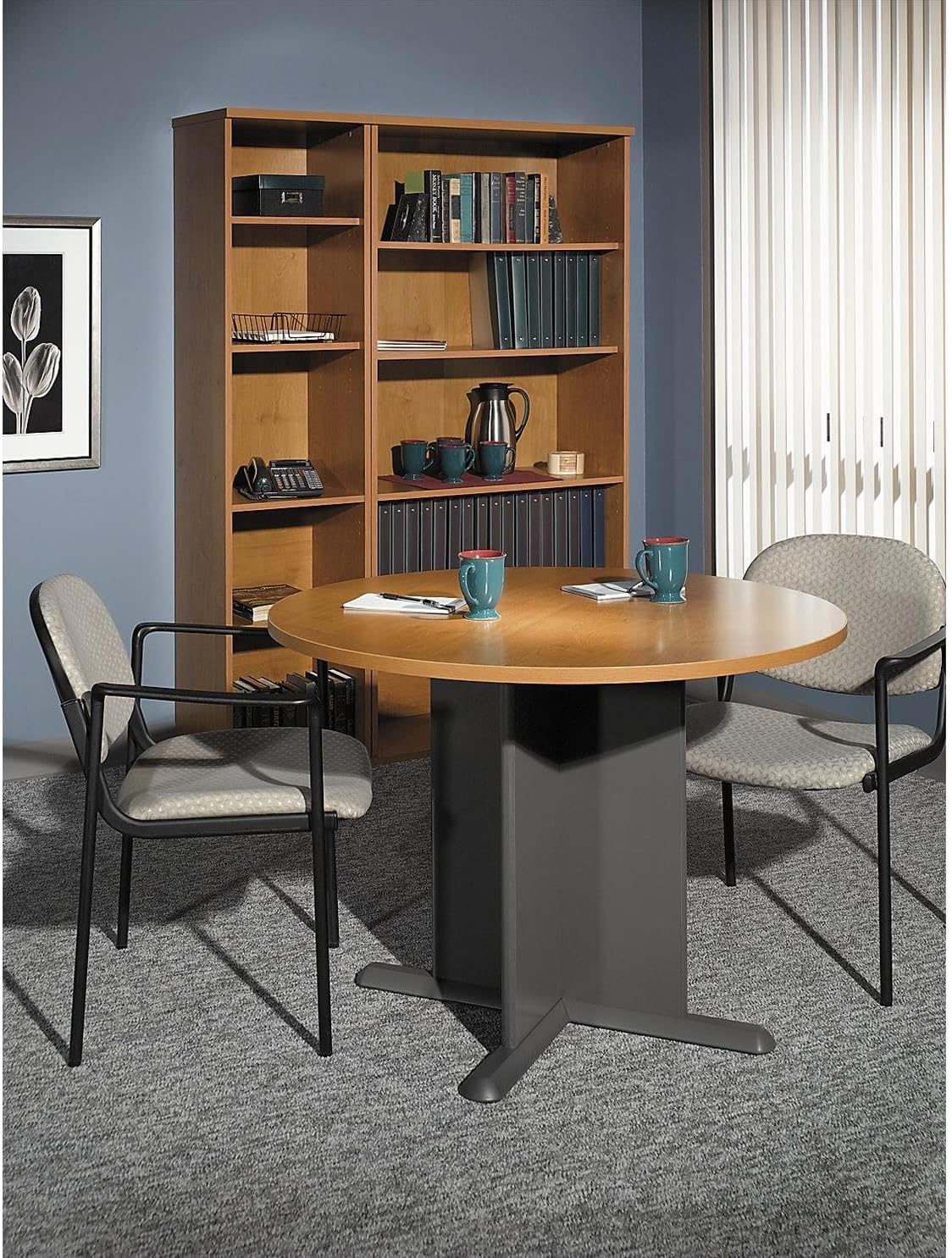 Bush Business Furniture Tall 5 Shelf Bookcase, Mocha Cherry - Series C