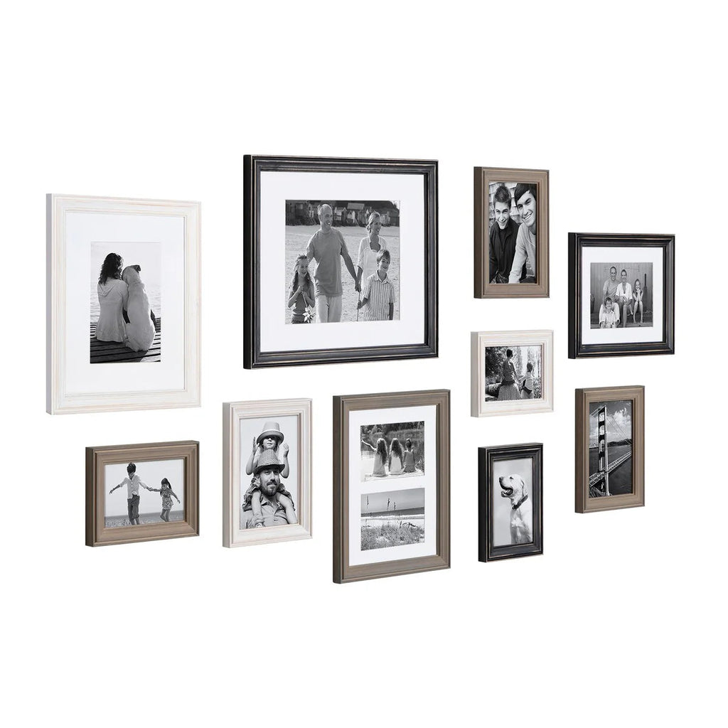 10-Piece Wood Gallery Wall Picture Frame Set - 11 x 14 in