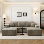 Settab Modular Sectional Sofa, 2 Seater Left-Facing Chaise, Black, 68.9 inch D x 107.5 inch W x 36.3 inch H