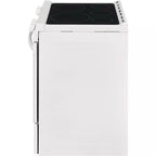 30 in. 5.0 Cu. Ft. Single Oven Electric Range, White With NVS Black Glass