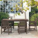 SERWALL 7-Piece HDPE Patio Dining Set, Aruba, 66.9in D x 32.2in W x 29.1in H