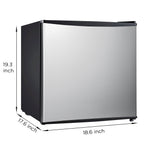 Mainstays 1.7 Cu. Ft. Single Door Mini Refrigerator, Stainless Steel Look