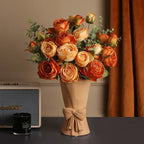 Modern Matte Ceramic Decorative Vase With Bow Design
