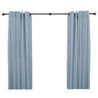 1 Inch Industrial Wrap-Around Curtain Rods, Matte Black, 28-48 in, 48-86 in, 86-120 in