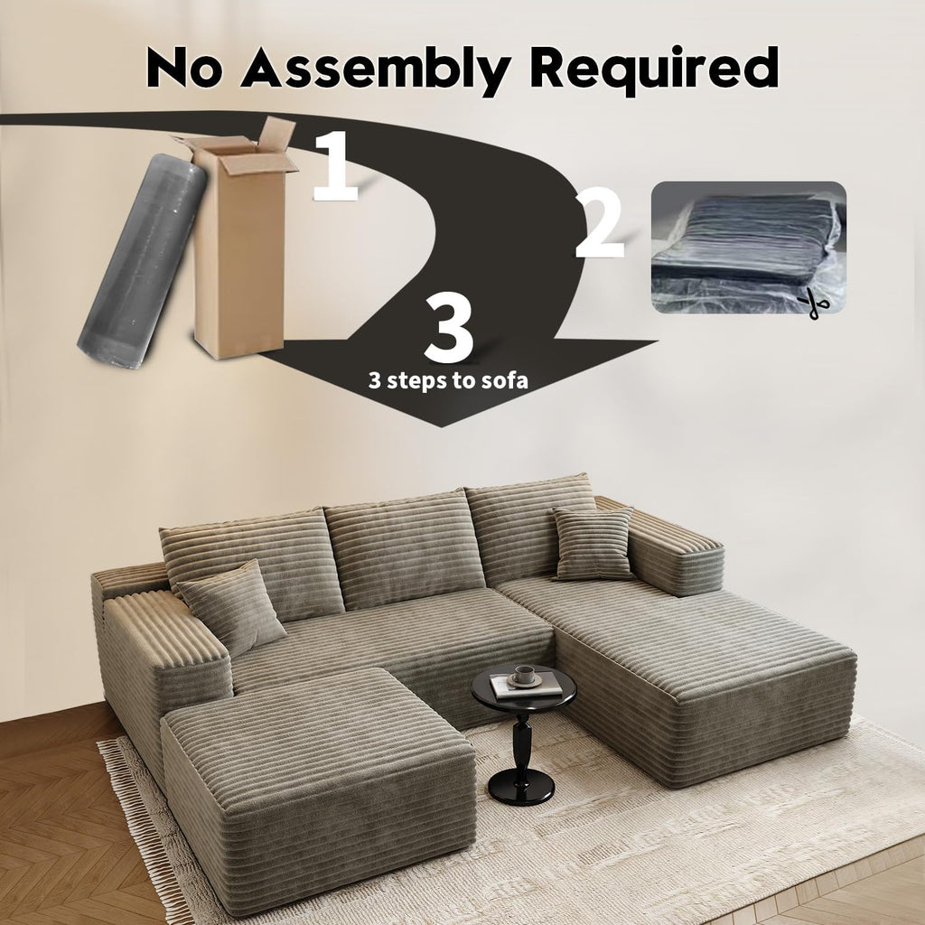 Settab Modular Sectional Sofa, 2 Seater Left-Facing Chaise, Black, 68.9 inch D x 107.5 inch W x 36.3 inch H