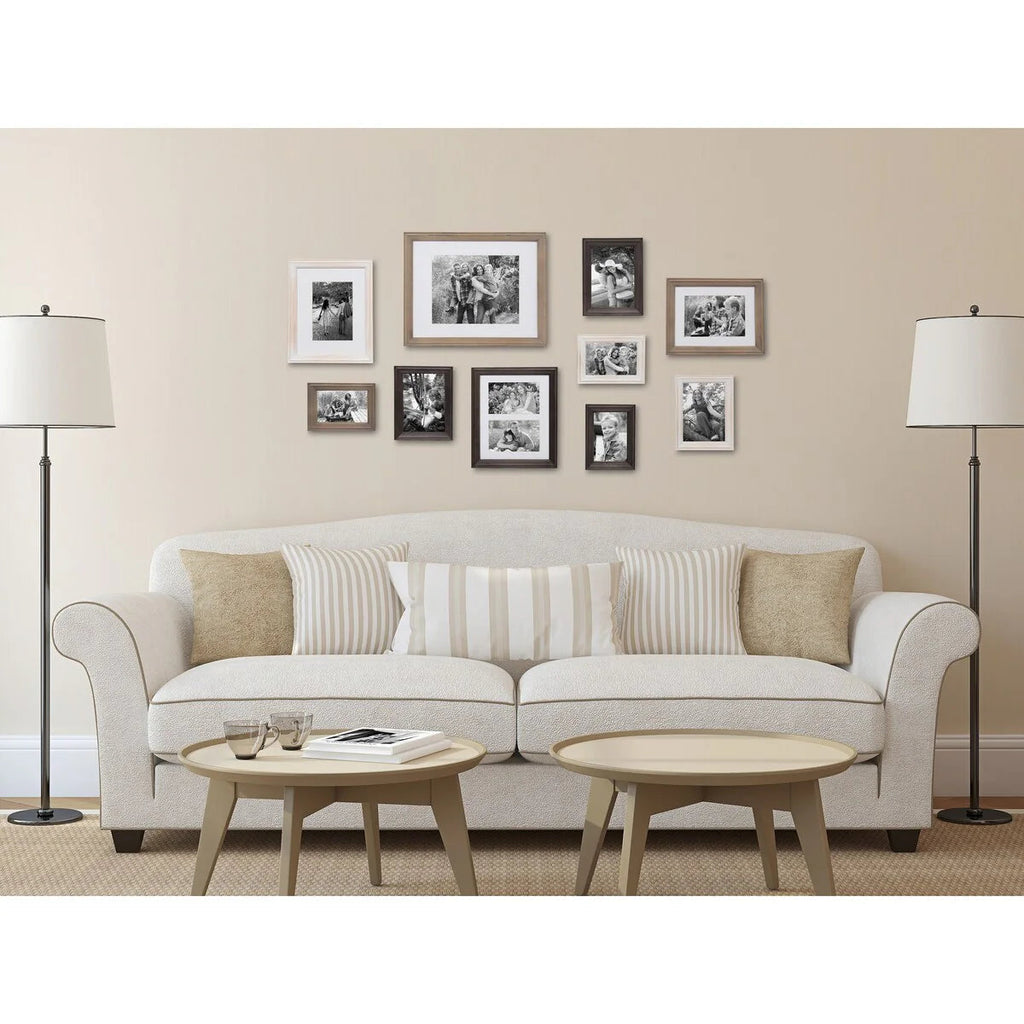 10-Piece Wood Gallery Wall Picture Frame Set - 11 x 14 in
