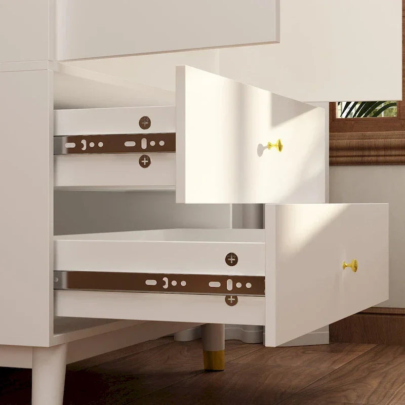 2-Door Wardrobe Closet Armoire With 2 Drawers And Clothes Rail - 70.9H x 31.5W x 19.1D
