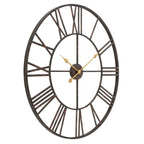 Round Metal Open-Frame Wall Clock