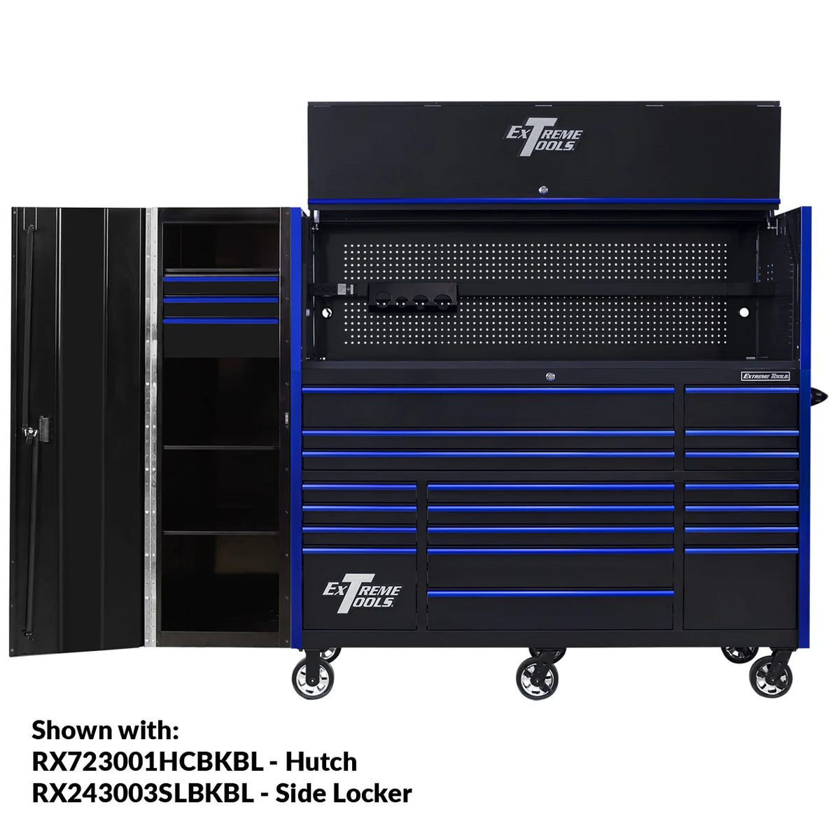 Extreme Tools 72-in x 30-in 19-Drawer Roller Cabinet With 250 lb Drawer Slides - RX723019RC-250