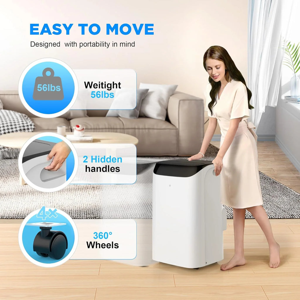 HUMHOLD Portable Air Conditioner, 14000 BTU, White - HDPAC-10-A1