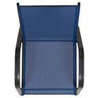 Emma + Oliver Outdoor Stack Chairs, Gray, 4 Pack, 21.25in W x 29in D x 36in H
