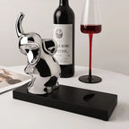 Elephant Resin Wine Bottle Holder, 1 Bottle - Freestanding