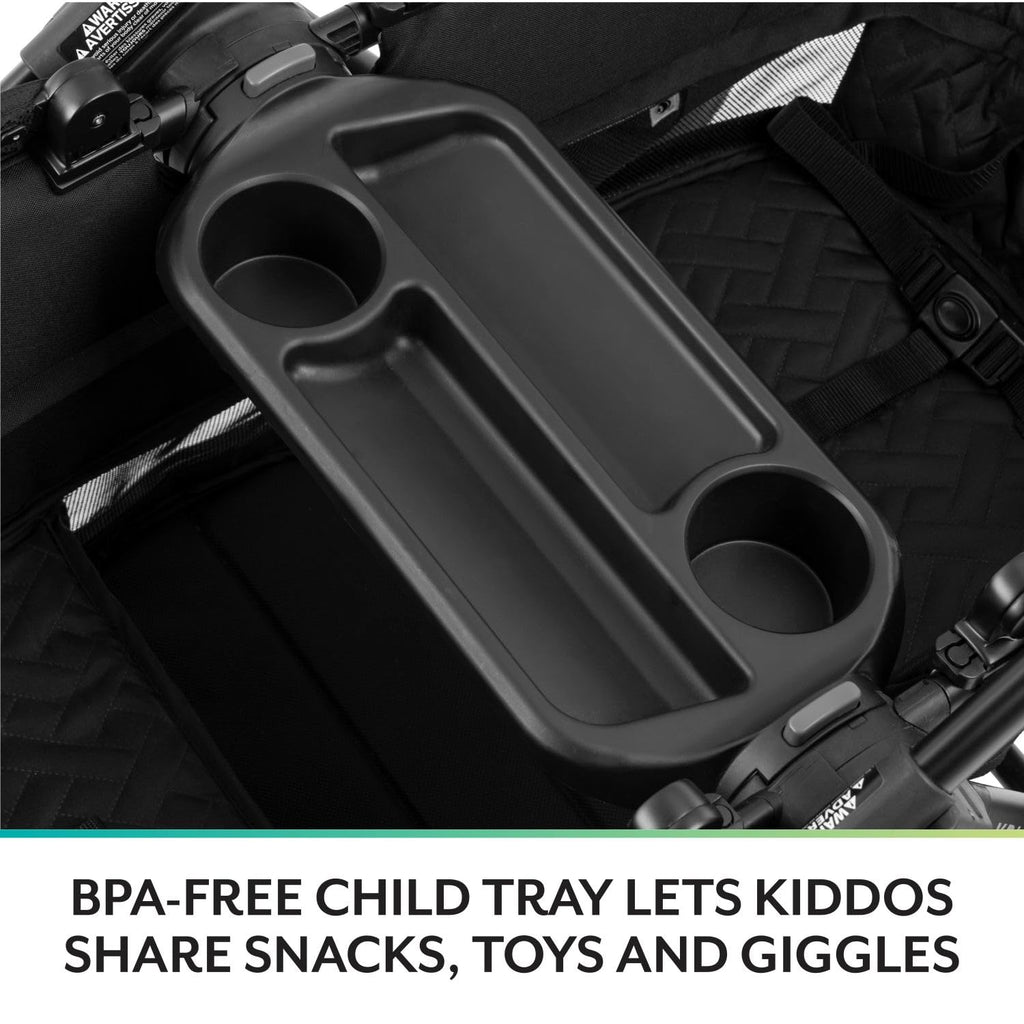 2-in-1 All-Terrain Baby Stroller Wagon With Canopy And Storage - Gray
