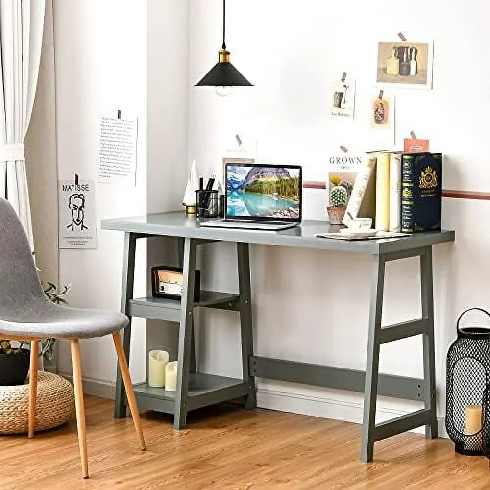 ASDRFYU Computer Desk With Shelves, 47.5in X 20in