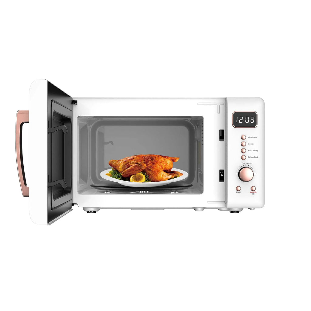 Frigidaire Retro Countertop Microwave Oven, 0.7 Cu. Ft., 700 Watts, Black And Gold