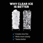 Clear Ice Cube Maker Machine 40 lbs. of Ice in 24 Hours - Portable Stainless Steel