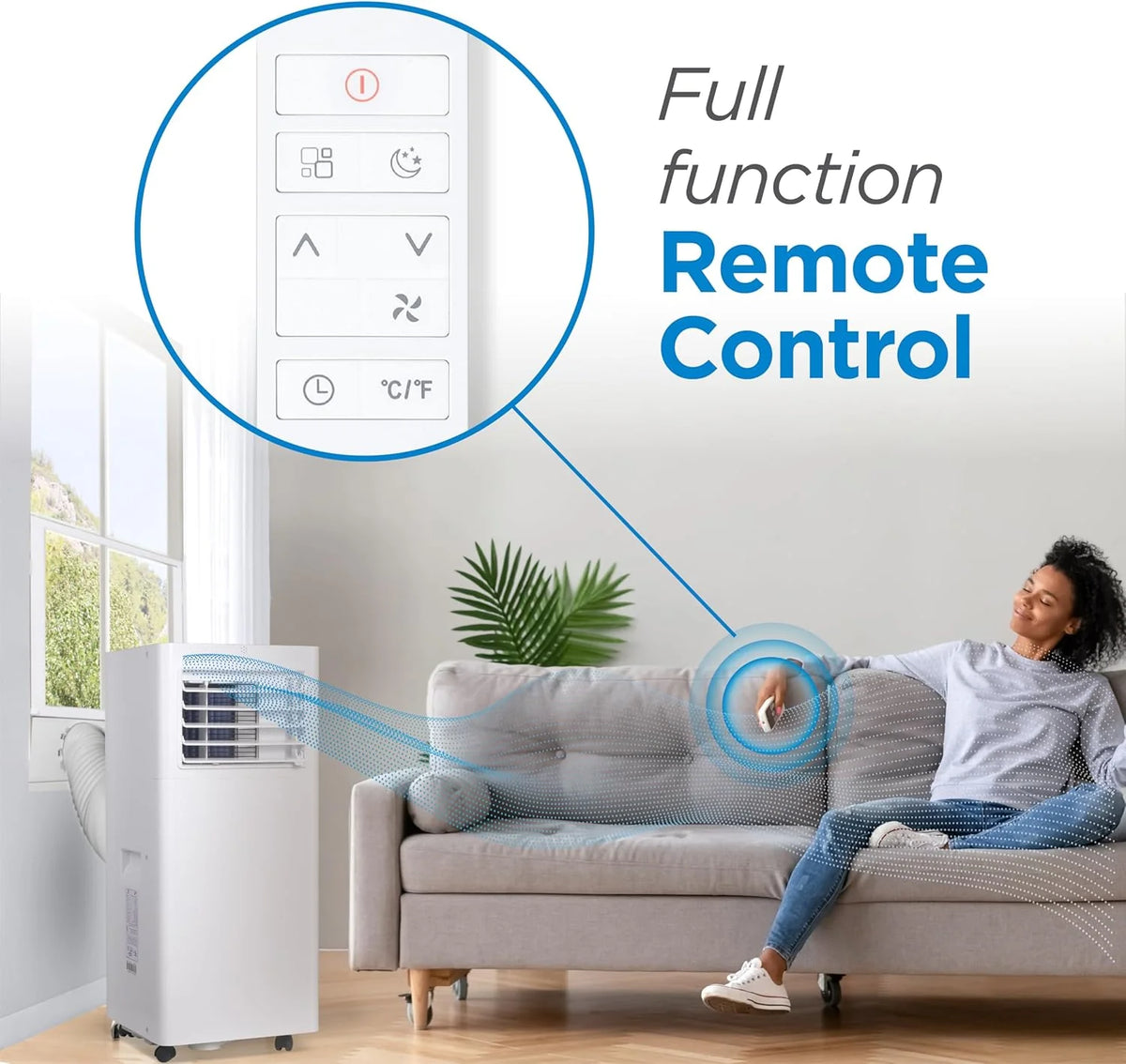 BLACK+DECKER Portable Air Conditioner, 12,000 BTU (8,000 BTU SACC), Up To 550 Sq. Ft., White - BPACT12WT