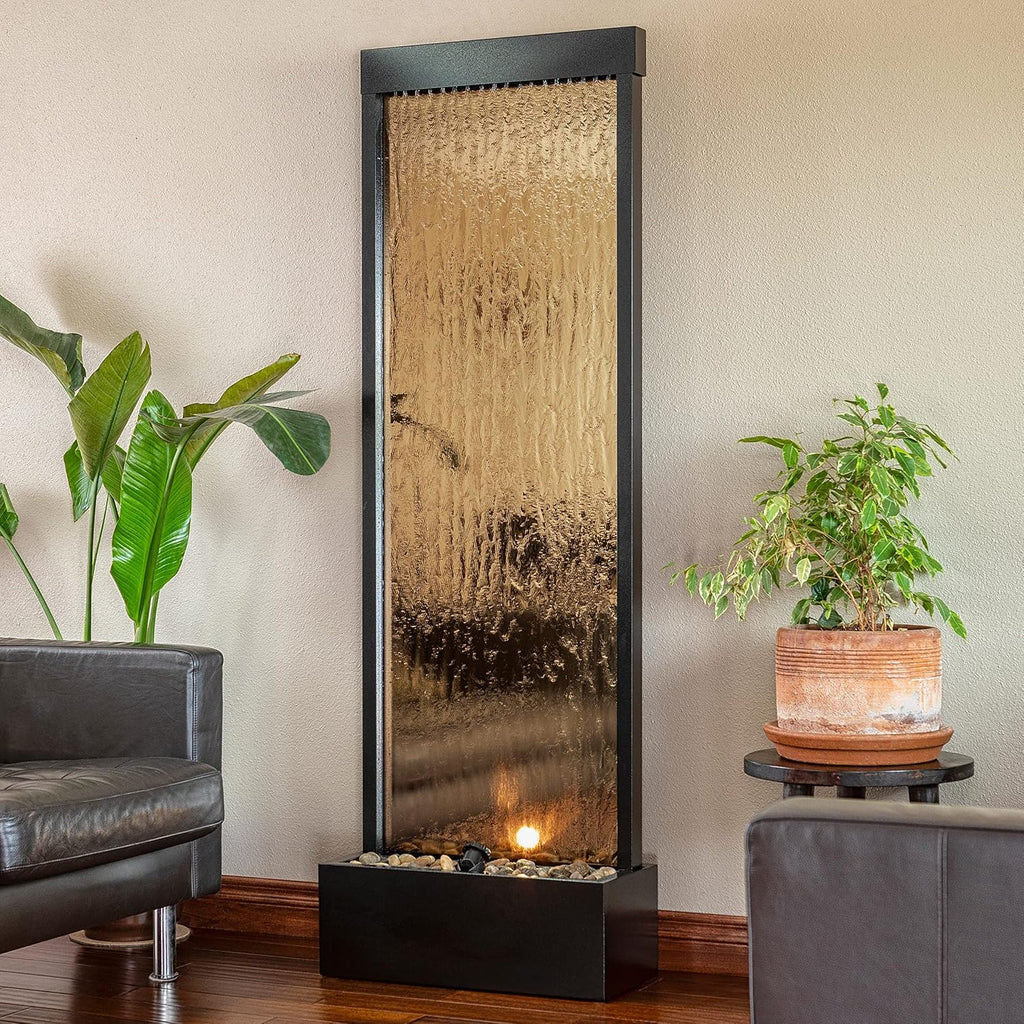 Mirror Waterfall Fountain, 48 Inches, Bronze