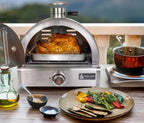Mont Alpi Multi-Fuel Portable Countertop Pizza Oven, 12000 BTU, Stainless Steel, 19 in x 18.5 in x 17 in - MAPZ-SS