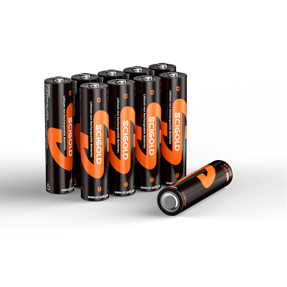 Scigold Li-Ion AAA Rechargeable Batteries 1.5V 1110mWh, 4 Pack