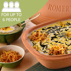 Romertopf Clay Roaster, 5.2 Quarts (5 Liters), Up To 6 People, 15.5 x 10.7 x 7.7 Inches - Modern Look