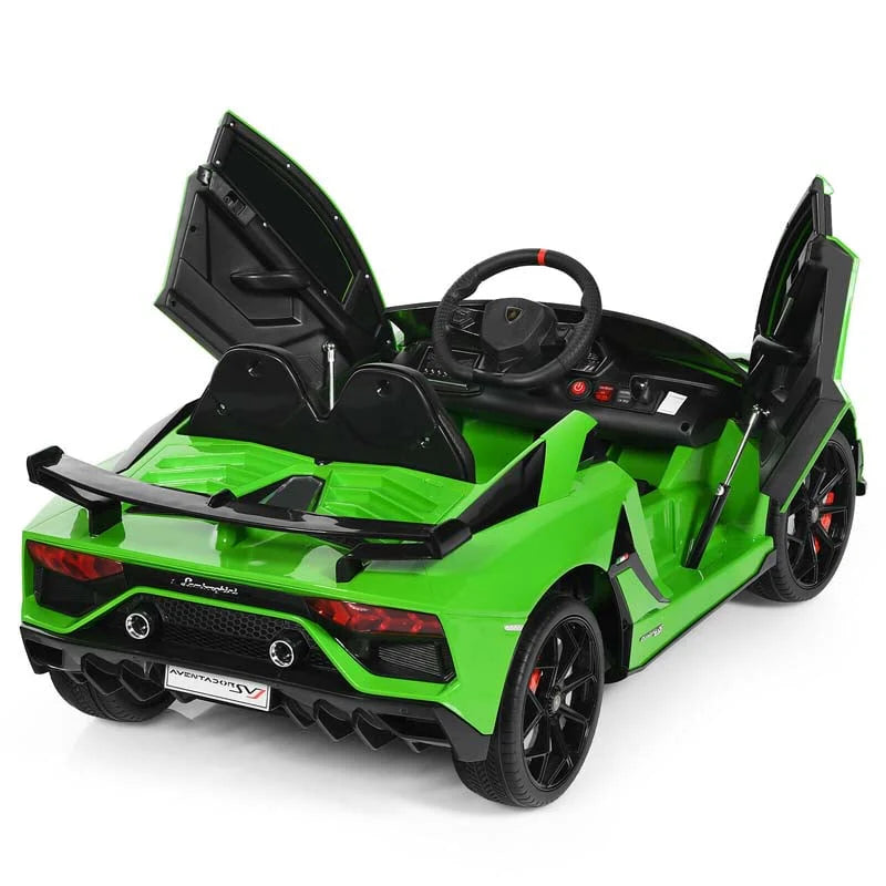 Licensed Lamborghini SVJ Kids Ride-On Car, 12V Battery Powered - Red, White, Black, Green Or Pink