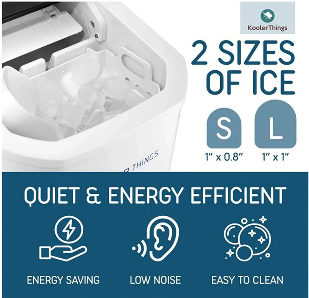 Countertop Ice Maker, 1.5L, White - 368-156-953