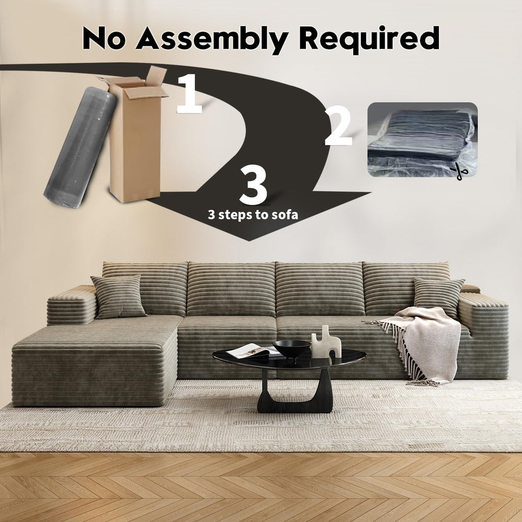 Settab Modular Sectional Sofa, 2 Seater Left-Facing Chaise, Black, 68.9 inch D x 107.5 inch W x 36.3 inch H