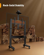 Perlegear Motorized Mobile TV Stand For 37-86 Inch TVs Up To 154 lbs, VESA 200x200-600x400mm - PGTVMC26B