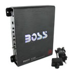 MTX Dual Loaded Car Subwoofer Enclosure 12 Inch 1200W With Boss R1100M Amplifier And Soundstorm AKS8 Kit - TNE212D