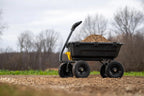 Heavy-Duty Poly Dump Garden Cart, 7 Cubic Feet, 1200-Pound Capacity, Black