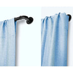 1 Inch Industrial Wrap-Around Curtain Rods, Matte Black, 28-48 in, 48-86 in, 86-120 in
