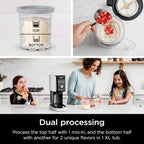 7-in-1 Ice Cream Maker With 2 Pint Containers And Lids - Silver